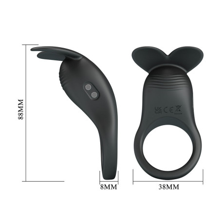 PRETTY LOVE CARLTON ANILLO PARA PENE CON ESTIMULADOR DE CLITORIS