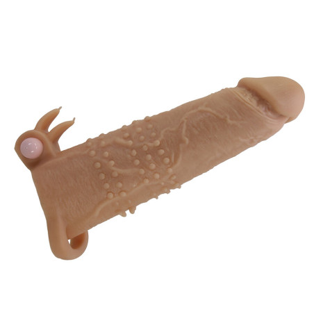 PRETTY LOVE QUILLON FUNDA PARA PENE CON ESTIMULADOR DE CLITORIS Y VIBRACION