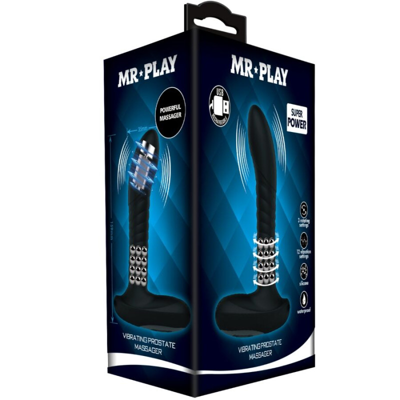 MR PLAY MASAJEADOR PROSTATICO CON ROTACION Y VIBRACION