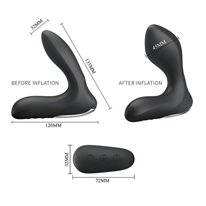 MR PLAY MASAJEADOR DE PROSTATA CON VIBRACION CONTROL REMOTO