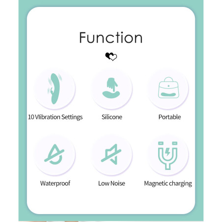 PRETTY LOVE DJ STICK VIBRADOR PUNTO G TURQUESA