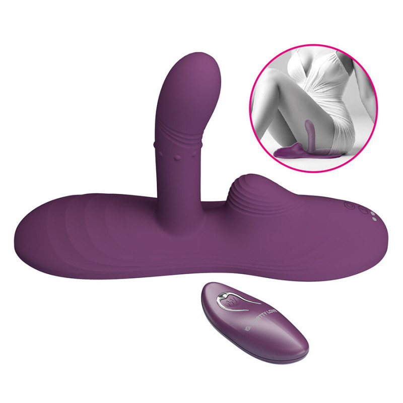 PRETTY LOVE LUKA SIT DOWN VIBRADOR CON EFECTO CALOR Y CONTROL REMOTO