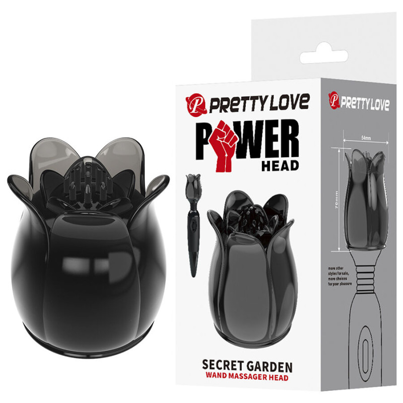 PRETTY LOVE SECRET GARDEN CABEZAL MASAJEADOR NEGRO