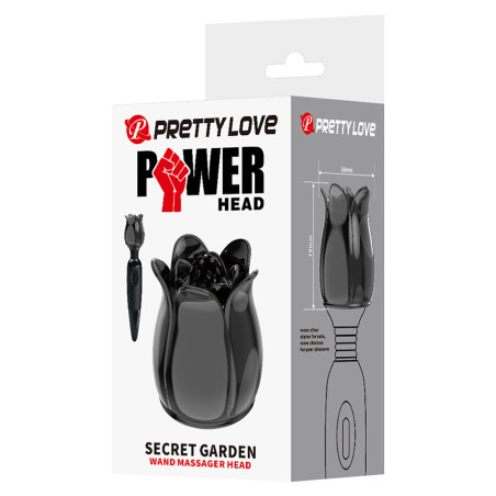 PRETTY LOVE SECRET GARDEN CABEZAL MASAJEADOR NEGRO