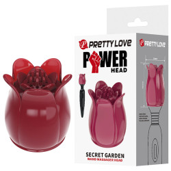 PRETTY LOVE SECRET GARDEN CABEZAL MASAJEADOR ROSA