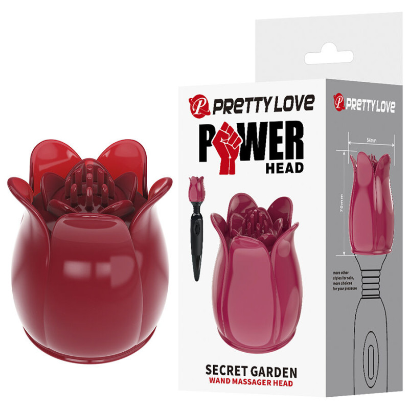 PRETTY LOVE SECRET GARDEN CABEZAL MASAJEADOR ROSA