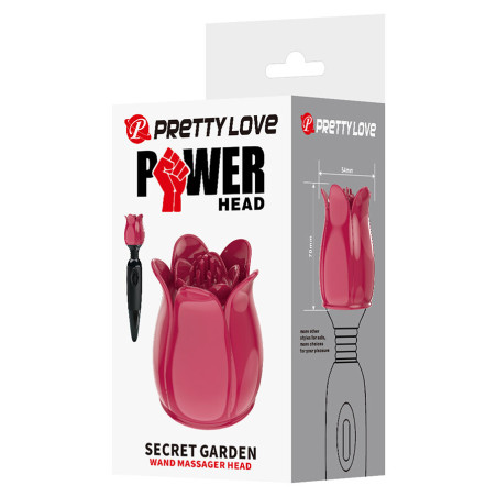 PRETTY LOVE SECRET GARDEN CABEZAL MASAJEADOR ROSA