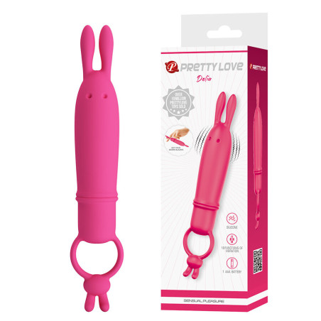 PRETTY LOVE DELIA VIBRADOR RABBIT CON ANILLO DE SUJECION