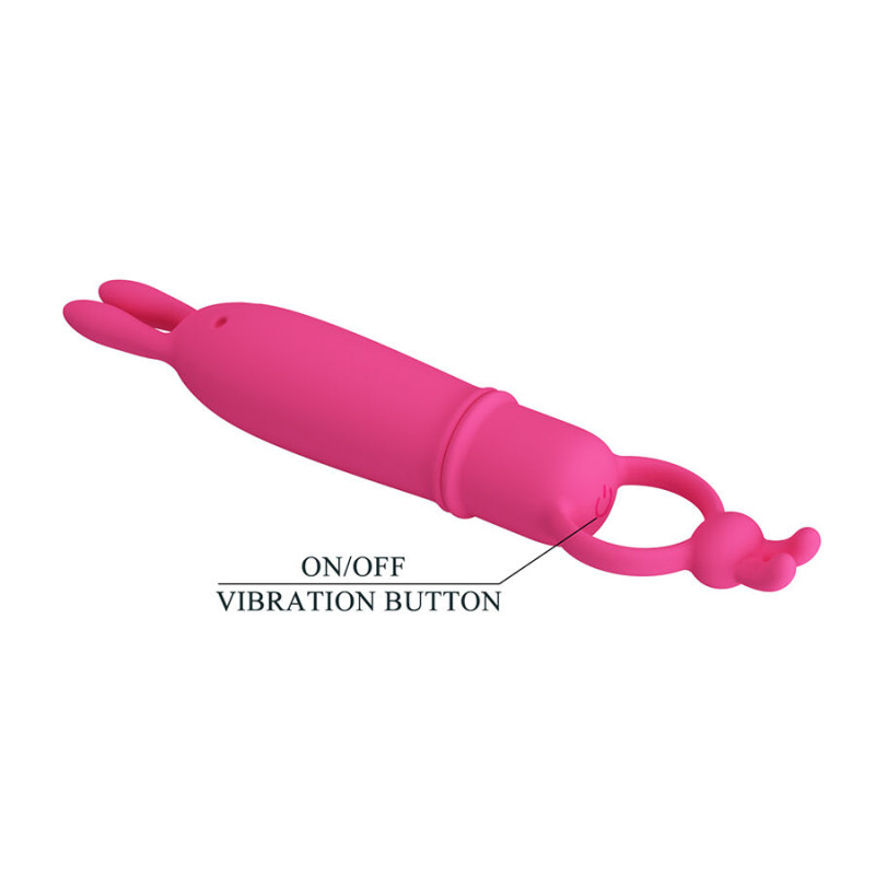 PRETTY LOVE DELIA VIBRADOR RABBIT CON ANILLO DE SUJECION