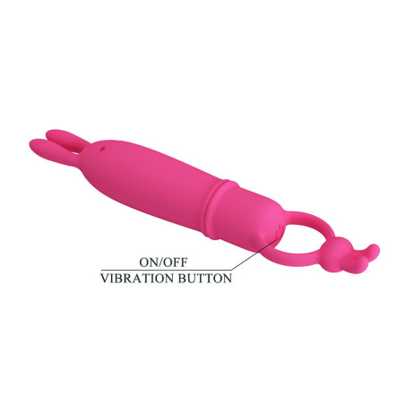 PRETTY LOVE DELIA VIBRADOR RABBIT CON ANILLO DE SUJECION