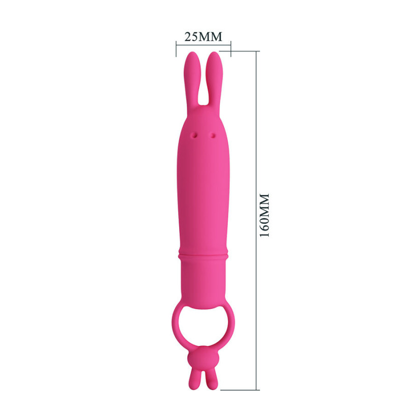 PRETTY LOVE DELIA VIBRADOR RABBIT CON ANILLO DE SUJECION
