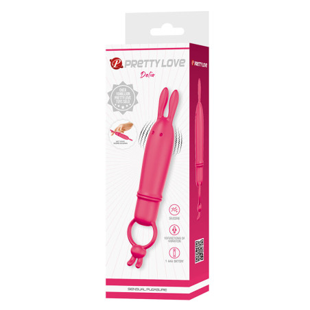 PRETTY LOVE DELIA VIBRADOR RABBIT CON ANILLO DE SUJECION