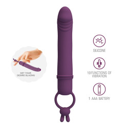 PRETTY LOVE CORA VIBRADOR FORMA PENE CON ANILLO DE SUJECION 2