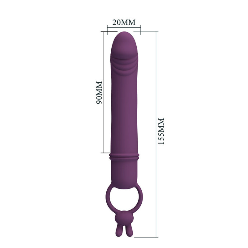 PRETTY LOVE CORA VIBRADOR FORMA PENE CON ANILLO DE SUJECION