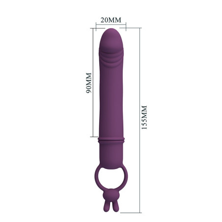 PRETTY LOVE CORA VIBRADOR FORMA PENE CON ANILLO DE SUJECION