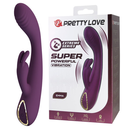PRETTY LOVE EMMA VIBRADOR CON ESTIMULADOR RABBIT MORADO