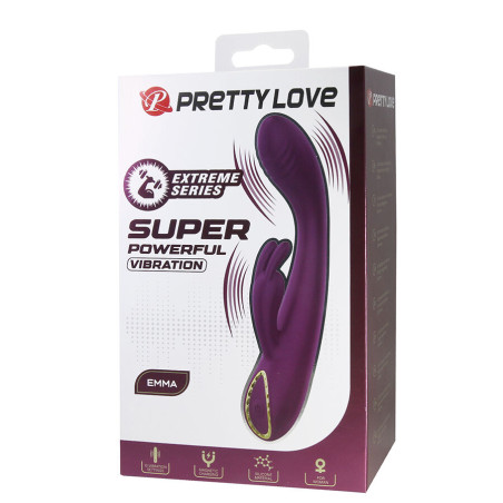 PRETTY LOVE EMMA VIBRADOR CON ESTIMULADOR RABBIT MORADO