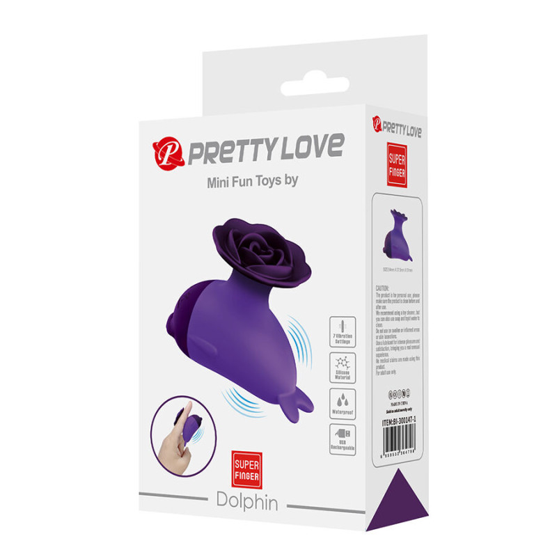 PRETTY LOVE DOLPHIN MINI VIBRADOR CON SUJECION