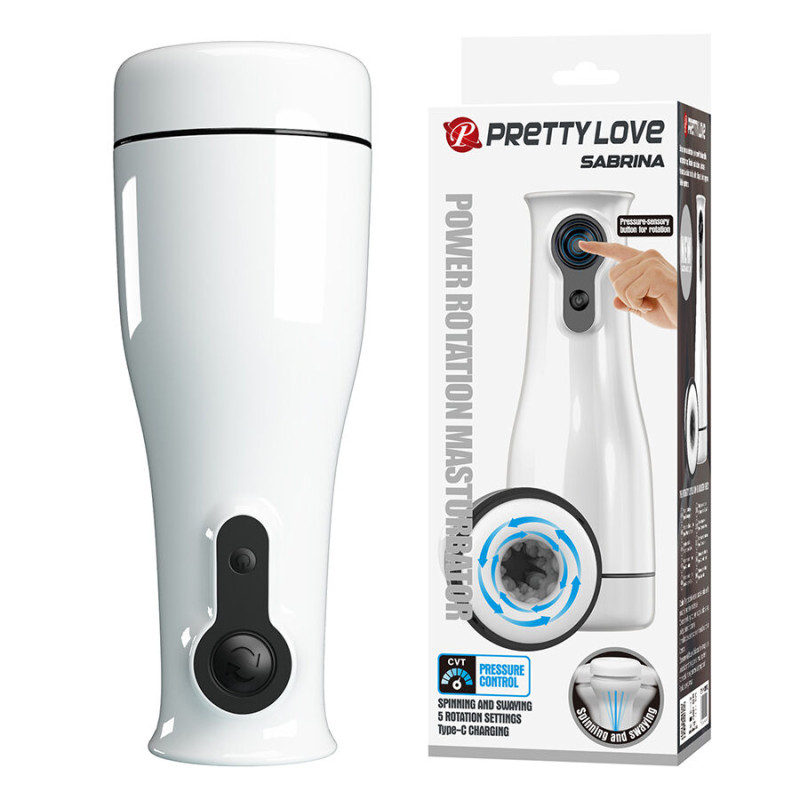 PRETTY LOVE SABRINA MASTURBADOR MASCULINO CON ROTACION Y BALANCEO