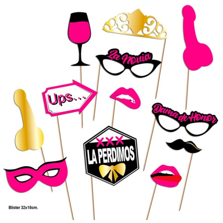 DIABLO PICANTE PHOTOCALL FIESTAS MODELO 2 12 UNIDADES