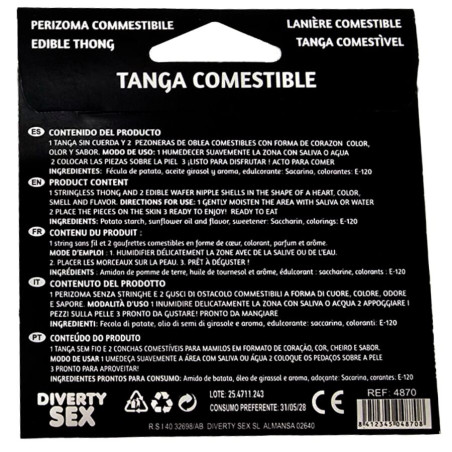 HOTFLOWERS TANGA WAFER Y 2 PEZONES NINA SABOR VAINILLA es pt es fr it 