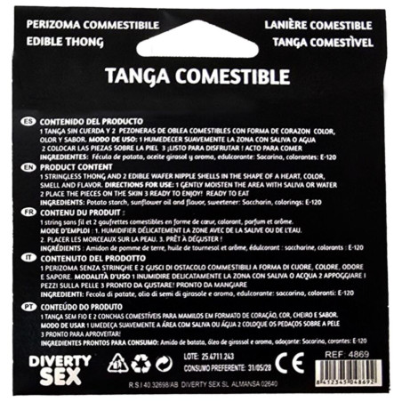 HOTFLOWERS TANGA NINA WAFER Y 2 PEZONES SABOR FRESA es pt es fr it 