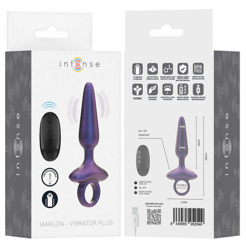 INTENSE MARLON VIBRATING ANAL PLUG MODEL 4 REMOTE CONTROL
