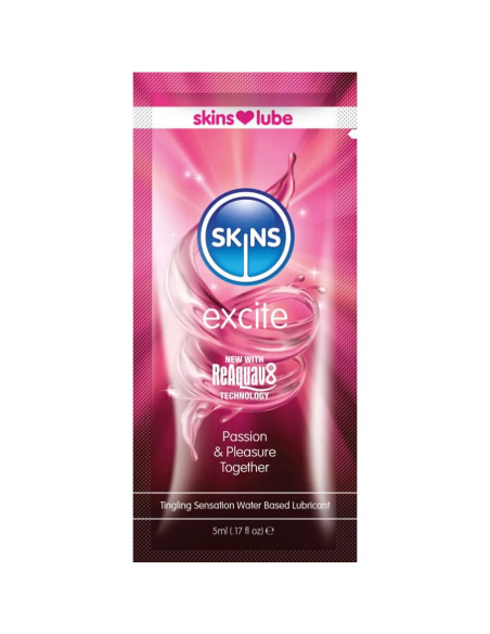 SKINS EXCITE WATER BASED LUBRICANT SINGLE DOSE 5 ML