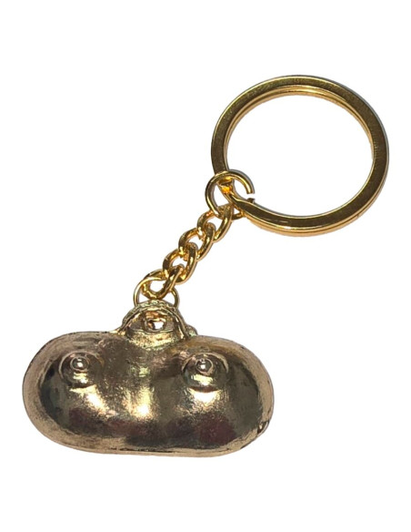 DIABLO PICANTE GOLD METAL KEYCHAIN WITH BREASTS