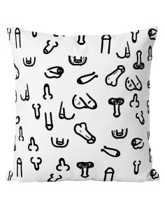 DIABLO PICANTE 30 X 30 PENIS CUSHION WHITE