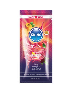 SKINS FRUITY WATER BASED LUBRICANT MANGO PASSION FRUIT SINGLE DOSE 5 ML