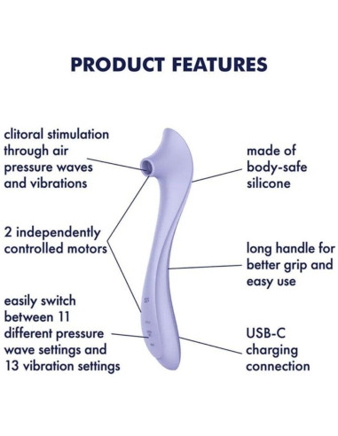 SATISFYER EASY LOVER VIBRATOR AIR PULSE STIMULATOR