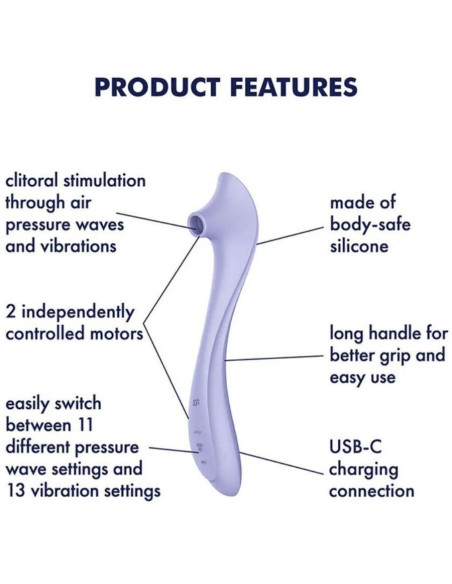 SATISFYER EASY LOVER VIBRATOR AIR PULSE STIMULATOR