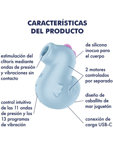 SATISFYER SEA PONY VIBRATOR AIR PULSE STIMULATOR