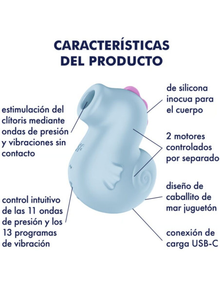 SATISFYER SEA PONY VIBRATOR AIR PULSE STIMULATOR