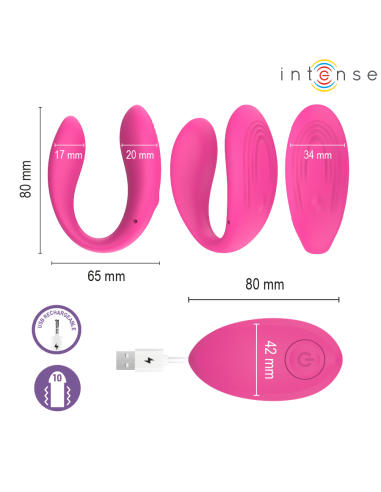 INTENSE NORA VIBRATING CLAMP STIMULATOR PINK
