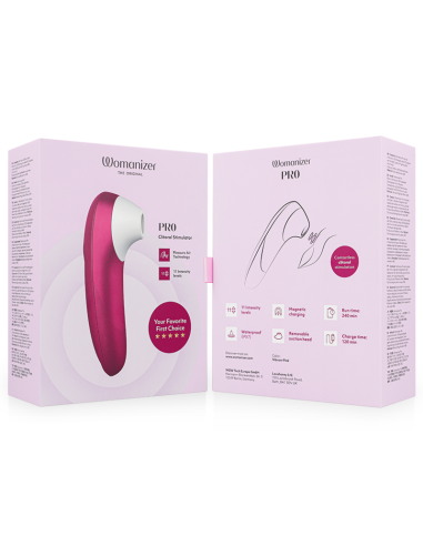 WOMANIZER PRO VIBRANT CLITORAL STIMULATOR PINK