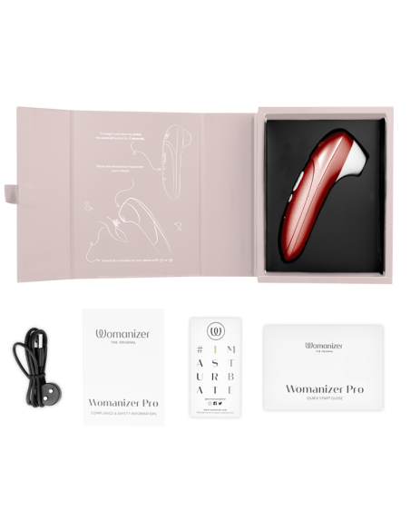 WOMANIZER PRO VIBRANT CLITORAL STIMULATOR BURGUNDY