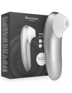 WOMANIZER PRO VIBRANT CLITORAL STIMULATOR SILVER GREY