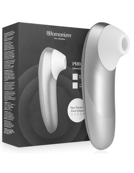 WOMANIZER PRO VIBRANT CLITORAL STIMULATOR SILVER GREY
