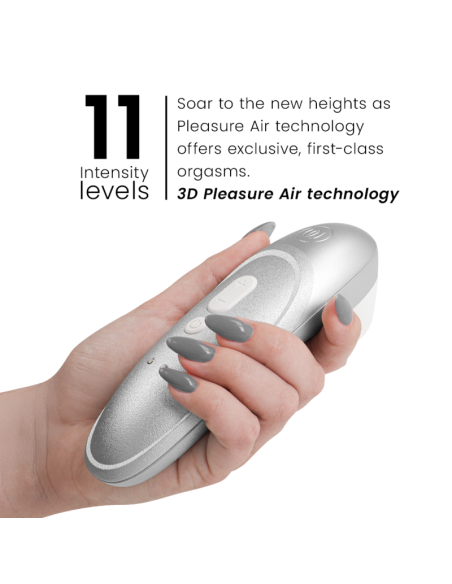 WOMANIZER PRO VIBRANT CLITORAL STIMULATOR SILVER GREY