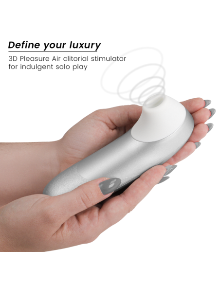 WOMANIZER PRO VIBRANT CLITORAL STIMULATOR SILVER GREY