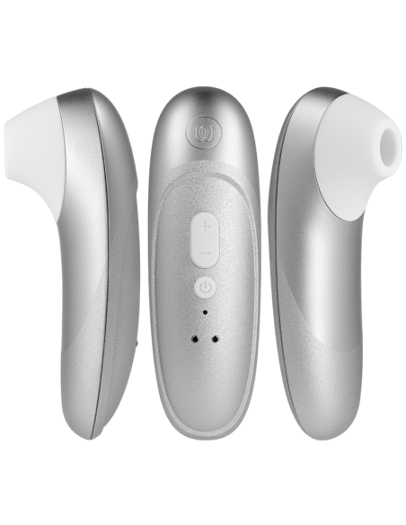 WOMANIZER PRO VIBRANT CLITORAL STIMULATOR SILVER GREY