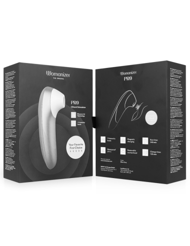 WOMANIZER PRO VIBRANT CLITORAL STIMULATOR SILVER GREY