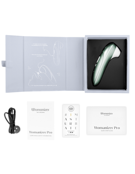 WOMANIZER PRO VIBRANT CLITORAL STIMULATOR SAGE GREEN