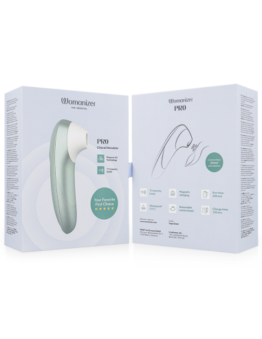 WOMANIZER PRO VIBRANT CLITORAL STIMULATOR SAGE GREEN