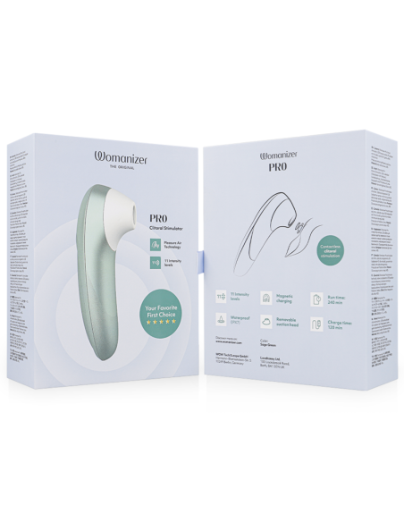 WOMANIZER PRO VIBRANT CLITORAL STIMULATOR SAGE GREEN