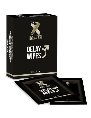 X POWER DELAY WIPES 6 UNITS
