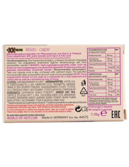 HOT EXXTREME LIBIDO CAPS WOMAN 2 UNITS