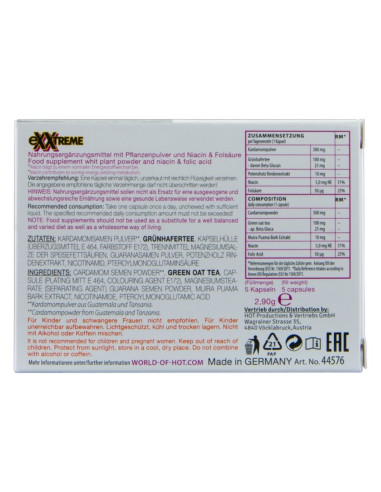 HOT EXXTREME LIBIDO CAPS WOMAN 5 UNITS